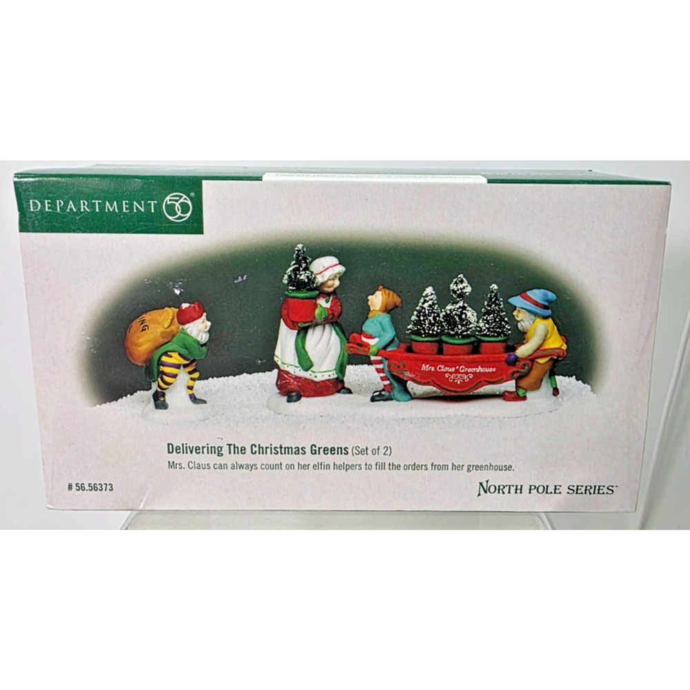 Dept 56 Delivering the Christmas Greens North Pole Village Collection #56373 New